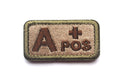 Embroidered Tactical Blood Type Patch - Essential Velcro ID for First Responders