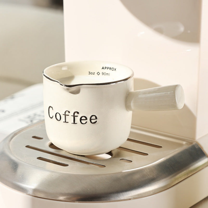 Espresso Measuring Cup with Scale - Ceramic Coffee Measuring Cup