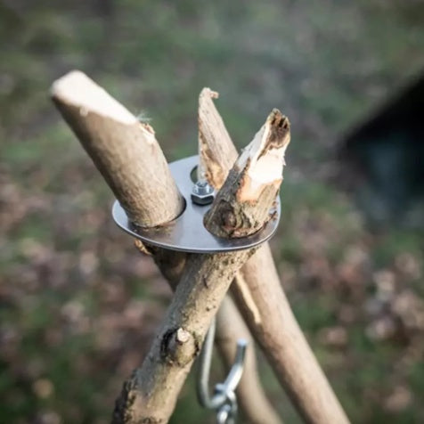 Portable Camping Barbecue Tripod - Stainless Steel Hanger for Outdoor Cooking