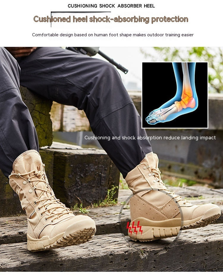 Summer Tactical Desert Combat Boots for Outdoor Climbing and Adventure