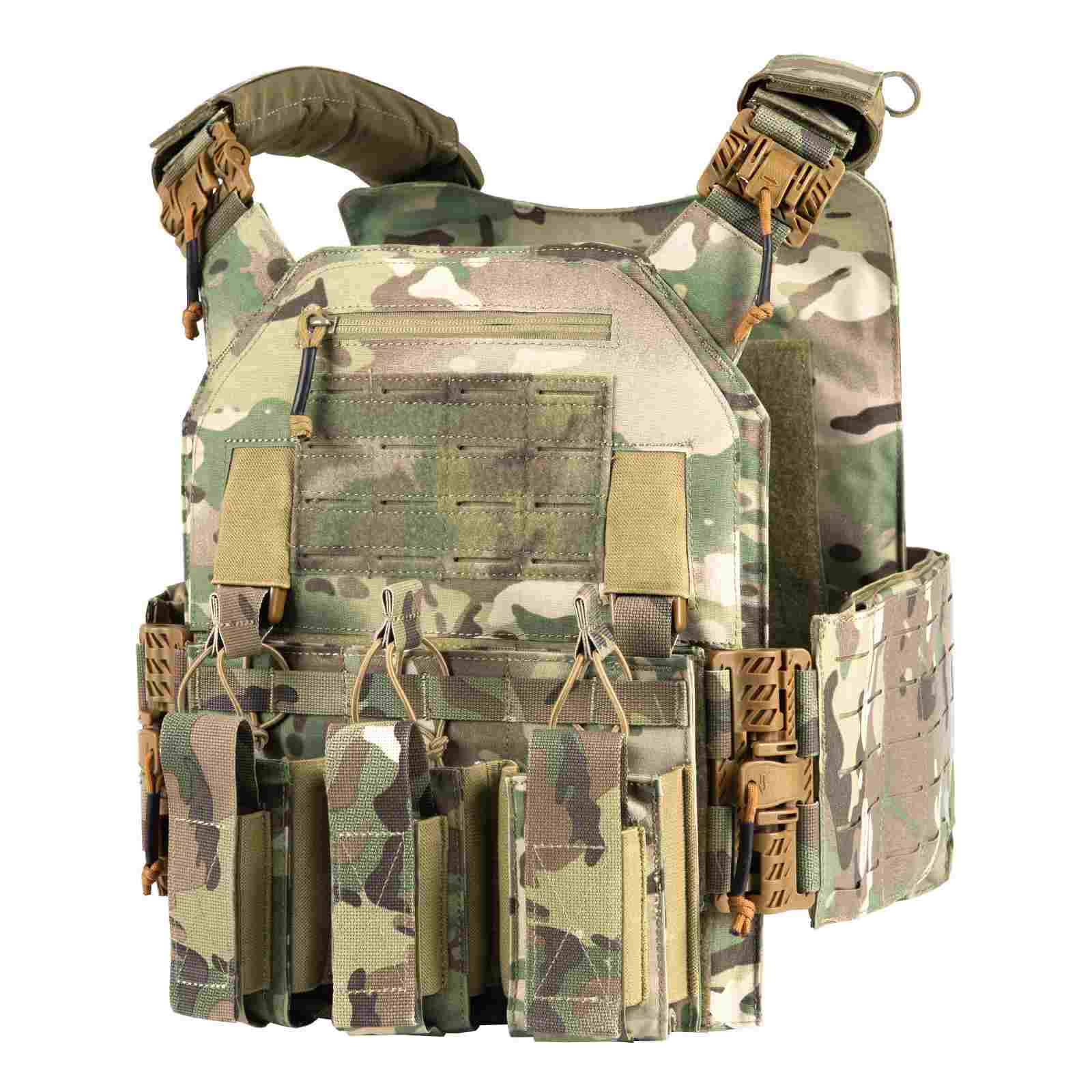 Votagoo Tactical Vest 601 Laser Cut Molle Adjustable Plate Carrier Military Gear