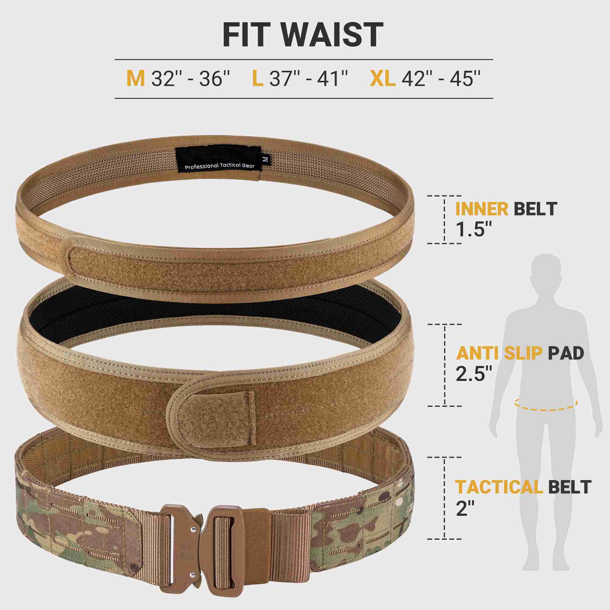 Tactical MOLLE Battle Belt with Quick Release Buckle for Versatile Gear Carrying