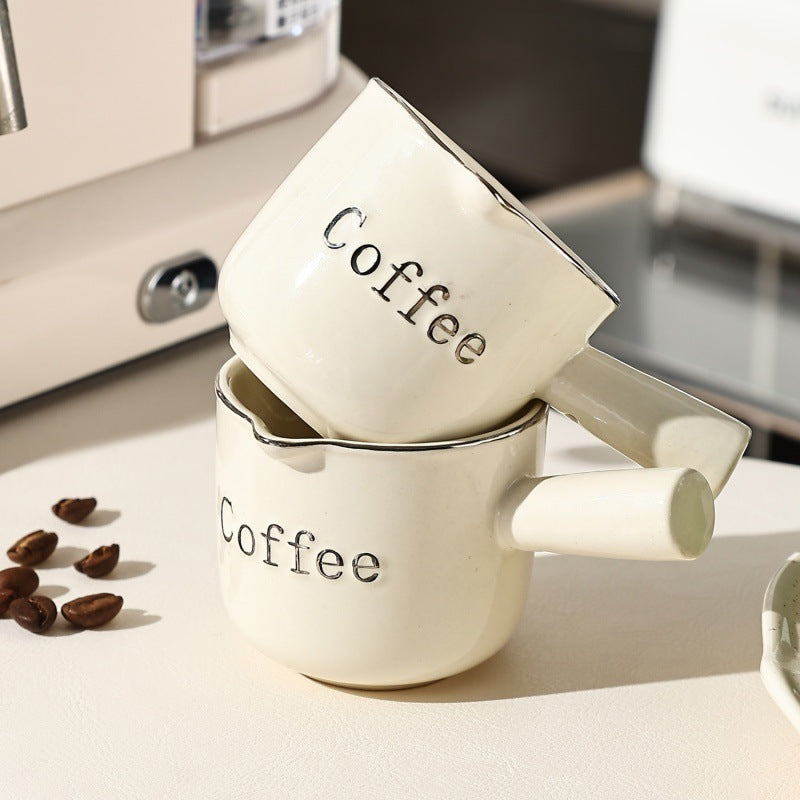 Espresso Measuring Cup with Scale - Ceramic Coffee Measuring Cup