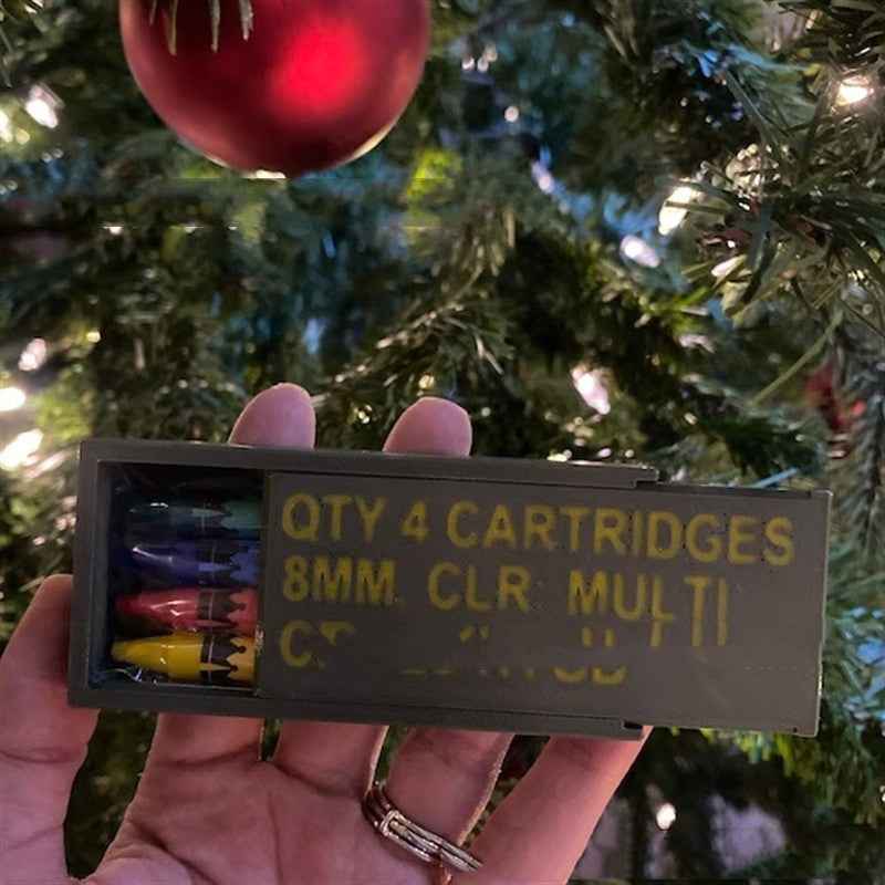 Tactical Christmas Crayon Box for Unique Creative Decor