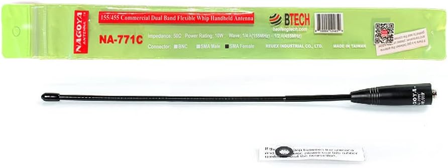 Authentic Genuine Nagoya NA-320A Triband HT Antenna 2M-1.25M-70CM (144-220-440Mhz) Antenna SMA-Female for BTECH and BaoFeng Radios