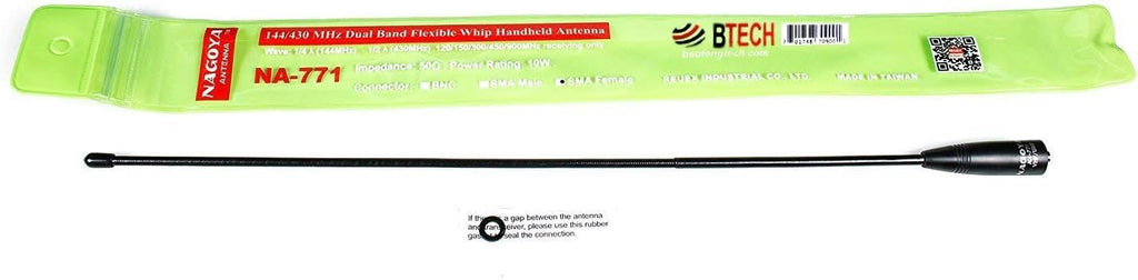 Authentic Genuine Nagoya NA-320A Triband HT Antenna 2M-1.25M-70CM (144-220-440Mhz) Antenna SMA-Female for BTECH and BaoFeng Radios