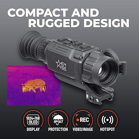 AGM Global Vision Rattler V2 Thermal Imaging Scope for Hunting, High Resolution with High Sensitivity Thermal Optics, Waterproof & Durable, Includes Thermal Targets & Cleaning Cloth