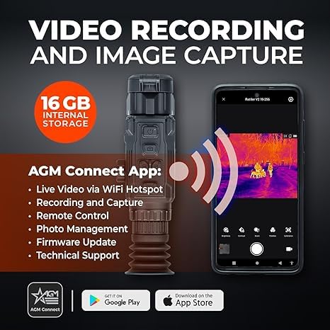 AGM Global Vision Rattler V2 Thermal Imaging Scope for Hunting, High Resolution with High Sensitivity Thermal Optics, Waterproof & Durable, Includes Thermal Targets & Cleaning Cloth