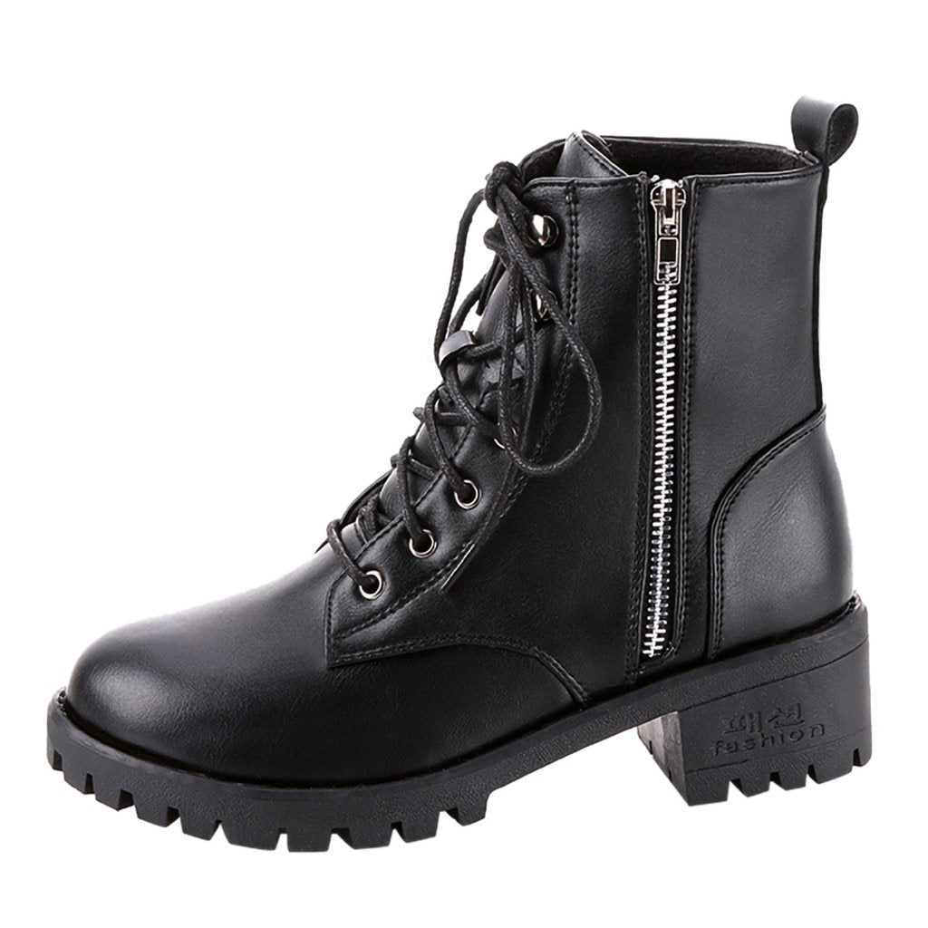 Ladies Vintage Combat Boots - Stylish and Durable Footwear for Every Occasion