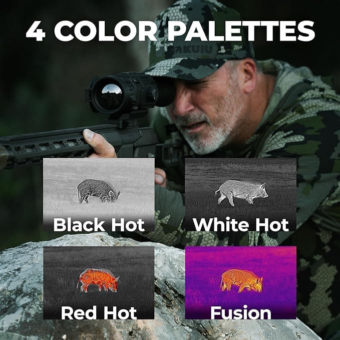 AGM Global Vision Rattler V2 Thermal Imaging Scope for Hunting, High Resolution with High Sensitivity Thermal Optics, Waterproof & Durable, Includes Thermal Targets & Cleaning Cloth