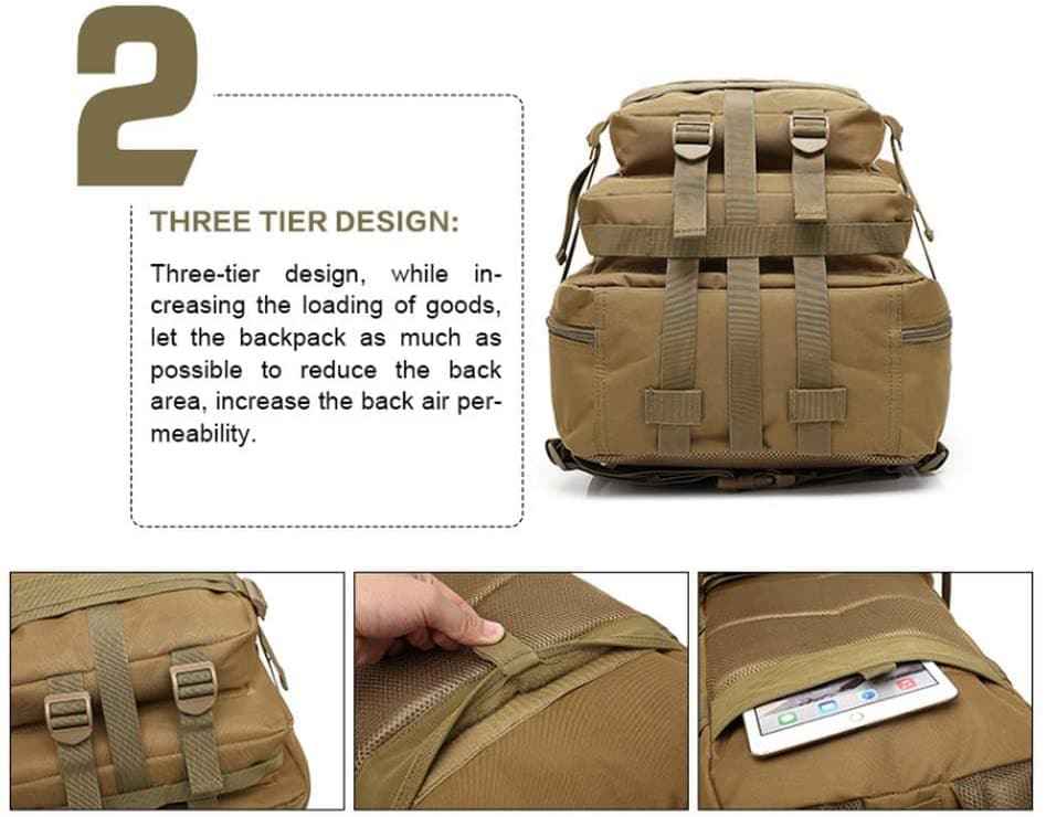 Rucksack 30L for Hiking, Camping, Trekking, and Hunting