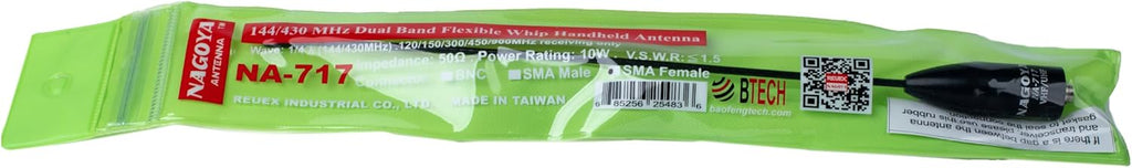 Authentic Genuine Nagoya NA-320A Triband HT Antenna 2M-1.25M-70CM (144-220-440Mhz) Antenna SMA-Female for BTECH and BaoFeng Radios