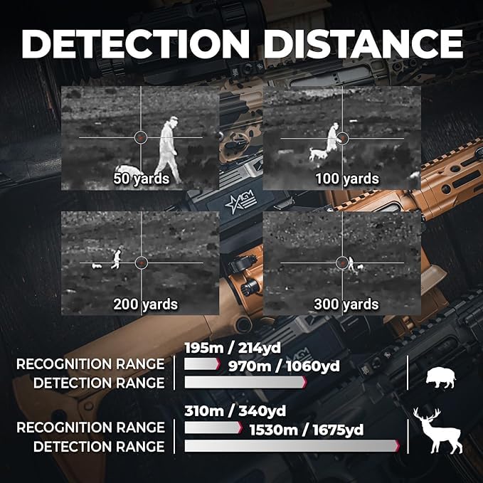 AGM Global Vision Rattler V2 Thermal Imaging Scope for Hunting, High Resolution with High Sensitivity Thermal Optics, Waterproof & Durable, Includes Thermal Targets & Cleaning Cloth