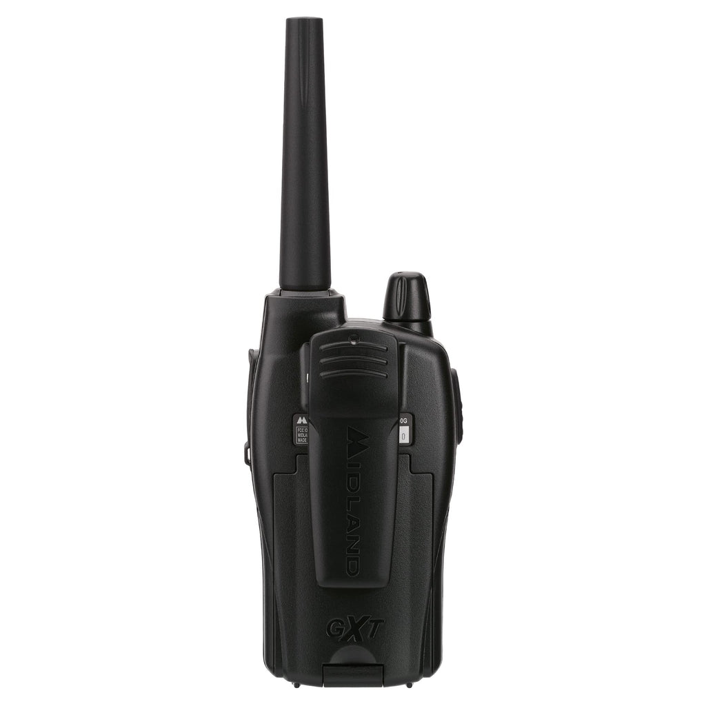 Midland GXT1030VP4 GMRS Two-Way Radio (50-Channel, Long Range, 142 Privacy Codes, SOS, NOAA, Rechargeable Nickel Battery, Black/Yellow, 2-Pack)