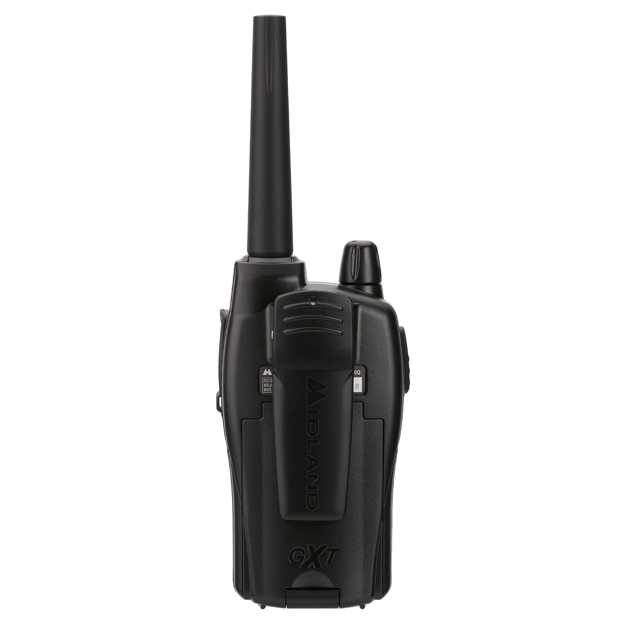 Midland GXT1030VP4 GMRS Two-Way Radio (50-Channel, Long Range, 142 Privacy Codes, SOS, NOAA, Rechargeable Nickel Battery, Black/Yellow, 2-Pack)