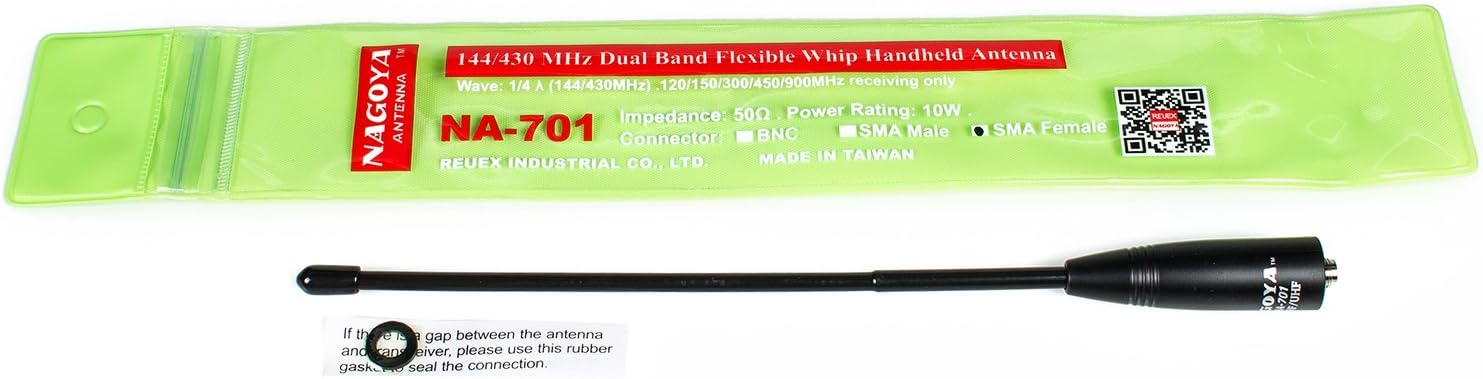 Authentic Genuine Nagoya NA-320A Triband HT Antenna 2M-1.25M-70CM (144-220-440Mhz) Antenna SMA-Female for BTECH and BaoFeng Radios