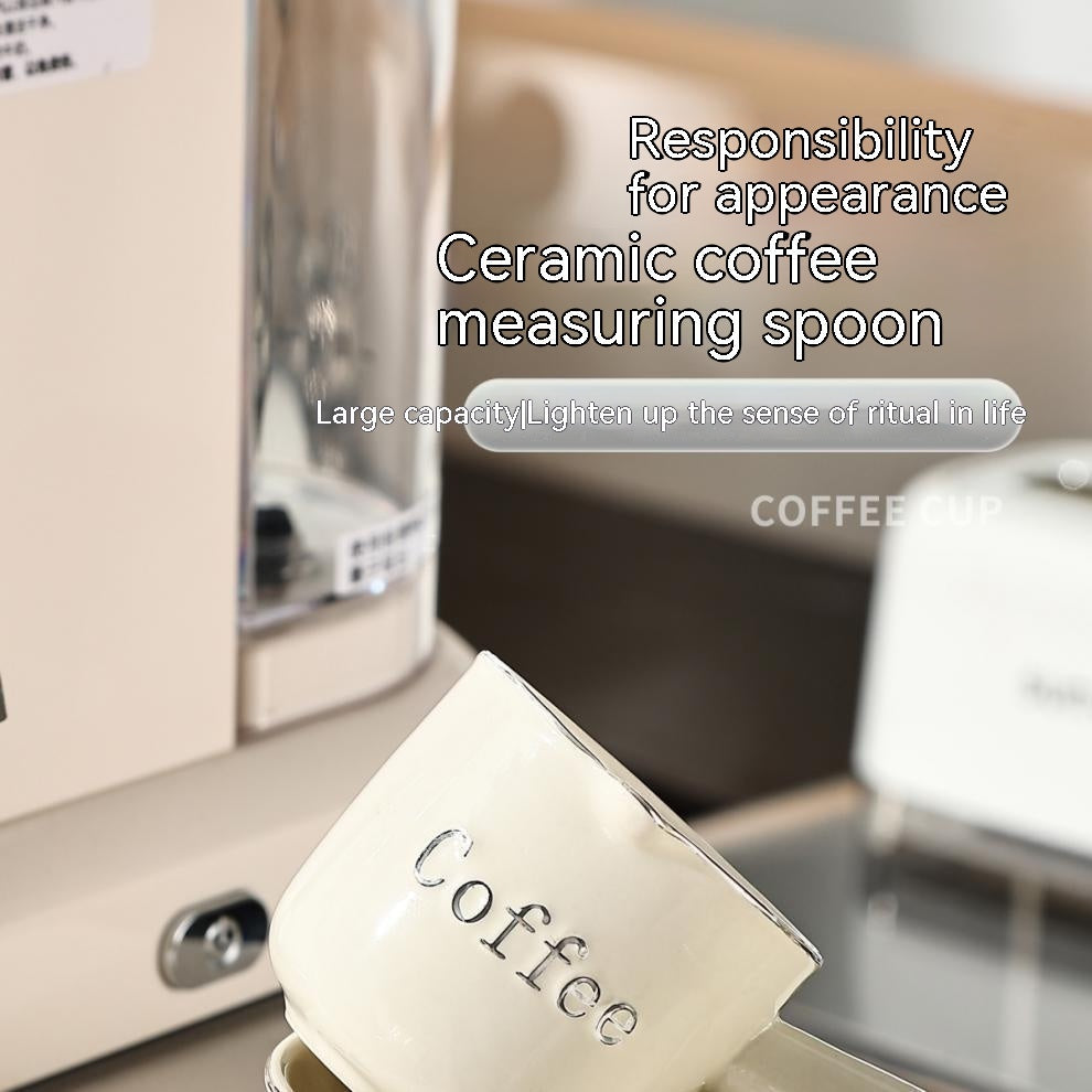 Espresso Measuring Cup with Scale - Ceramic Coffee Measuring Cup