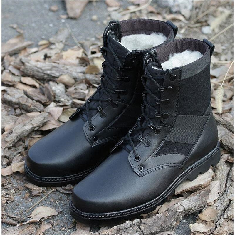 Cold Weather Combat Boots: Wool Lined for Ultimate Warmth and Comfort