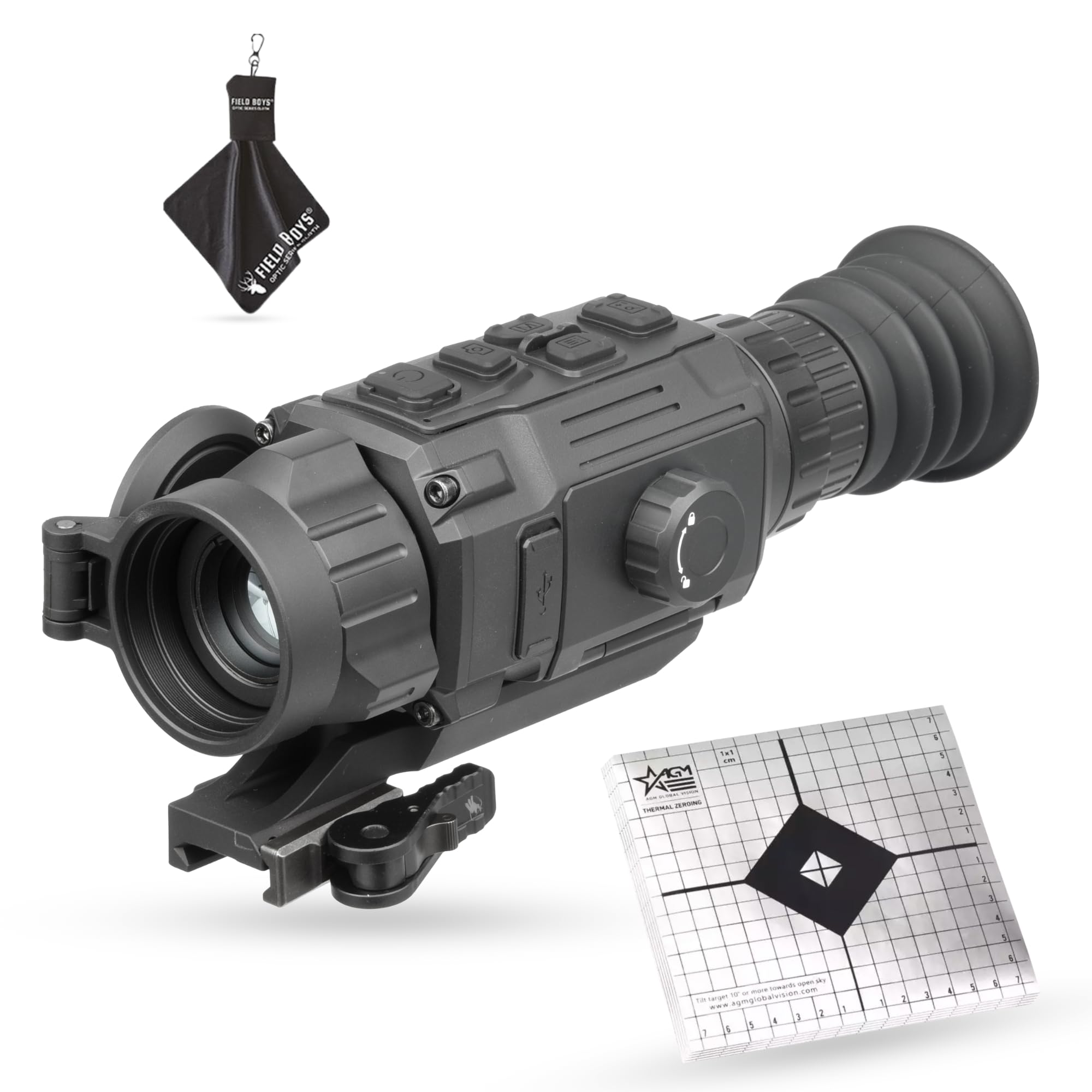 AGM Global Vision Rattler V2 Thermal Imaging Scope for Hunting, High Resolution with High Sensitivity Thermal Optics, Waterproof & Durable, Includes Thermal Targets & Cleaning Cloth