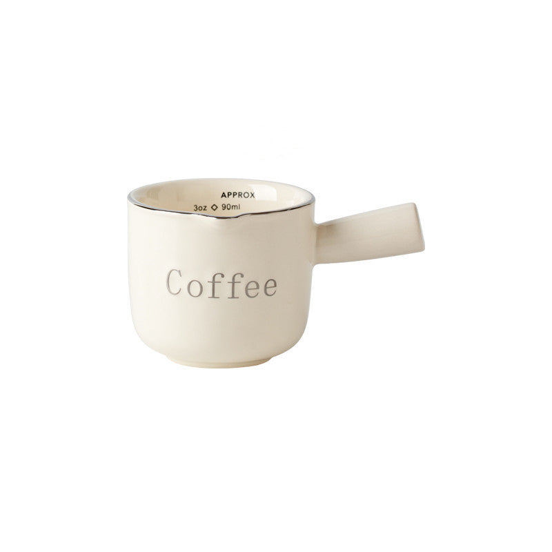 Espresso Measuring Cup with Scale - Ceramic Coffee Measuring Cup