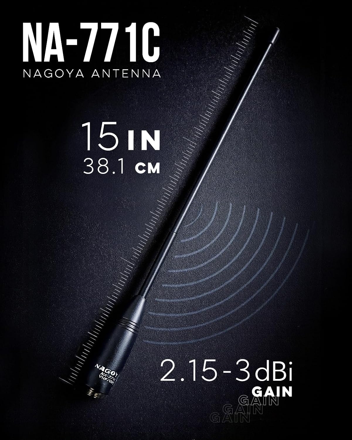 Authentic Genuine Nagoya NA-320A Triband HT Antenna 2M-1.25M-70CM (144-220-440Mhz) Antenna SMA-Female for BTECH and BaoFeng Radios