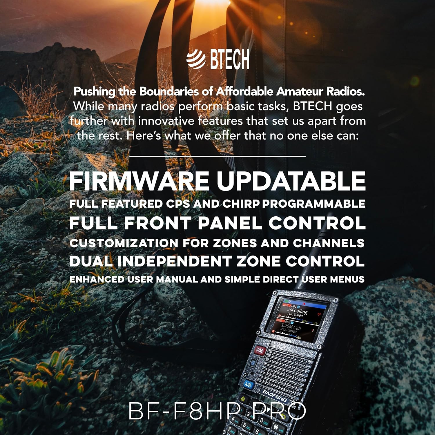 BAOFENG BF-F8HP PRO 10 W Tri-Band Two-Way Radio – UV-5R 7th Gen, 1000 Channels, GPS & NOAA Weather, Aviation/VHF/UHF/1.25 m Scanner, IP54 Rugged, USB-C Rechargeable Battery