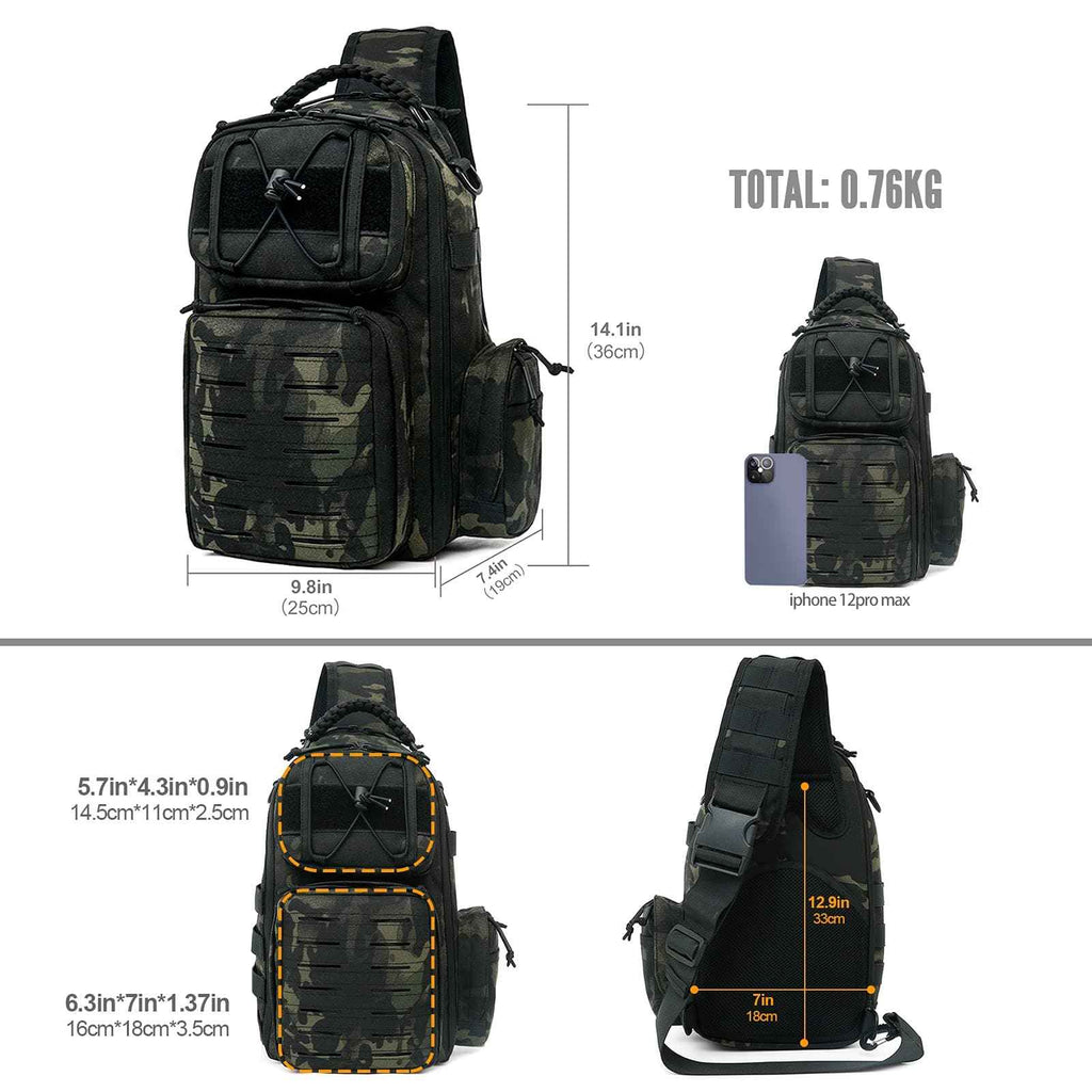 Upgrade Military Tactical Sling Bag - Anti-Cut, Waterproof, Durable & Comfortable