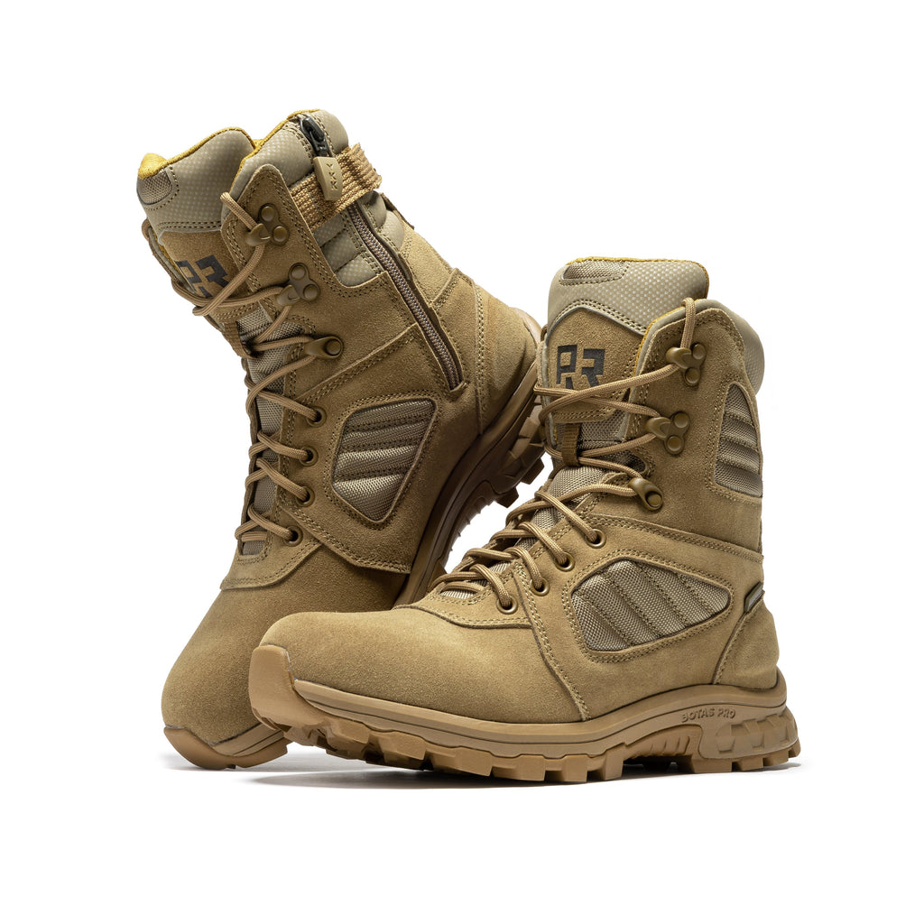 ROCKROOSTER Burano Coyote 8 inch Suede Leather Waterproof Tactical & Military Boots AB540