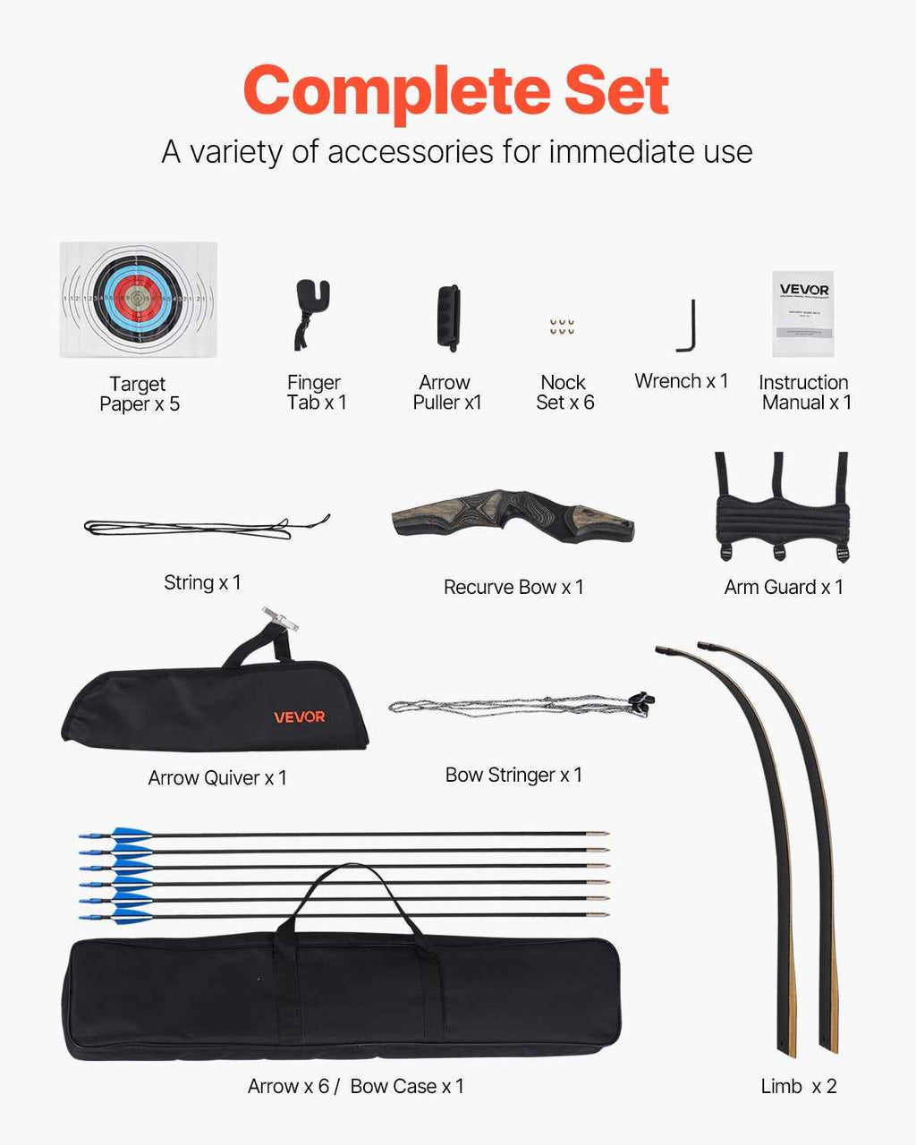 Recurve Bow And Arrows Kit, 60 Inch Wooden Takedown Bows, Right Handed Ergonomic Archery Recurve Bow Package, Longbow For Outdoor Target Training Practice Hunting, Beginners To Advanced, 35 Lbs