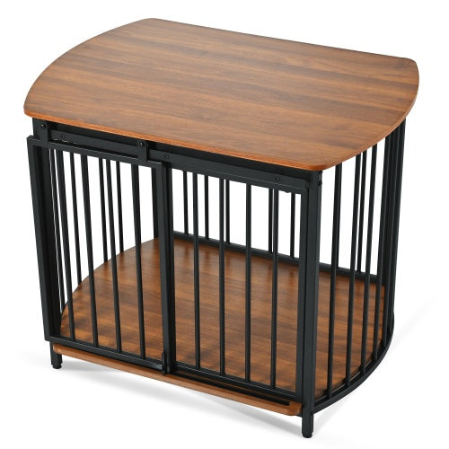 Furniture Style Dog Crate with Double Doors for Small and Medium Dogs