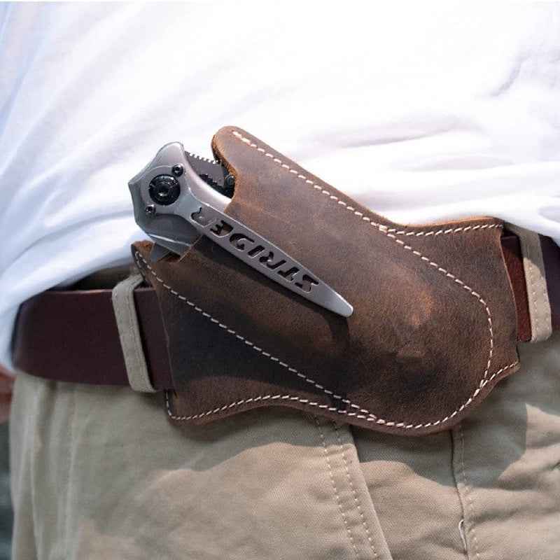 Tactical Cowhide Knife Sleeve for Ultimate Protection and Style